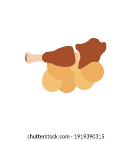 vector icon, delicious lamb dish with potatoes