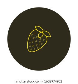 vector icon, delicious strawberry fruit