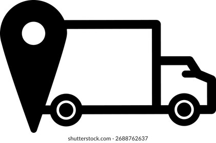 Vector Icon: Delivery Location, simple line vector for UI UX design. Symbol for website and mobile app interface and navigation button