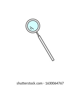 vector icon, dentist dental reflector
