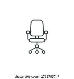 Icono de Vector que representa una silla vacía que representa una vacante de trabajo, una posición abierta o una oportunidad de contratación.