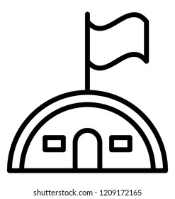Vector icon design of airport warehouse