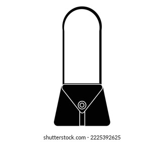 vector icon design of a bag for women with one strap which is usually worn on the shoulder or worn across from the right shoulder to the left waist or vice versa