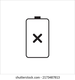 diseño vectorial del icono de la batería del teléfono móvil