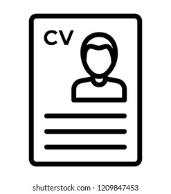 Vector icon design of cv 