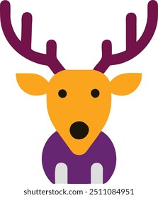 Vector icon design of deer