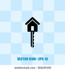 Vector Icon design element of Key & House. Real estate-Eps-10.