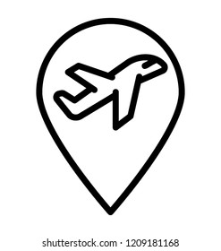 Vector Icon Design Of Flight Tracker