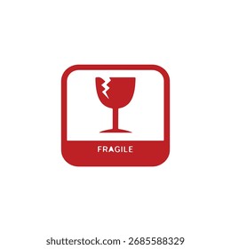 Vector icon design for fragile label packaging