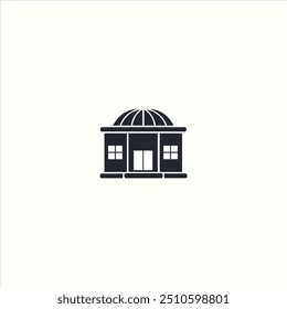 A vector icon design of home with dome