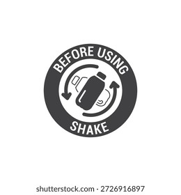Instrucciones de diseño del ícono de Vector antes de usar, agite la botella antes de usarla.
