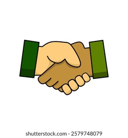 vector icon design of islamic theme shaking hands. vector icon islamic theme of ramadhan and eid al-fitr. Illustration A Bond of Brotherhood: Celebrating Eid with Unity and Harmony