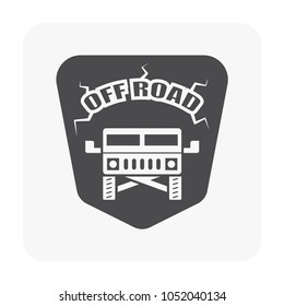 Vector icon design of off-road vehicle.