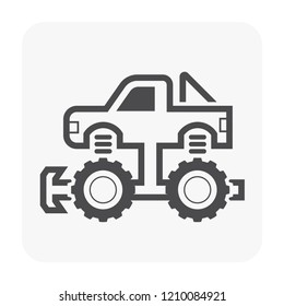 Vector icon design of off-road vehicle.