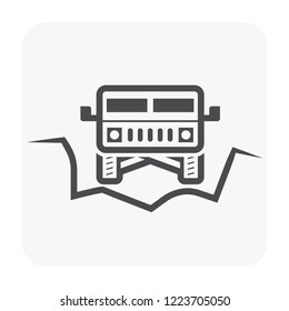 Vector icon design of off-road vehicle.