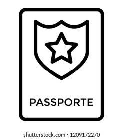 Vector icon design of passport