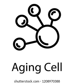 Vector Icon Design Portray Aging Cells Stock Vector (Royalty Free ...