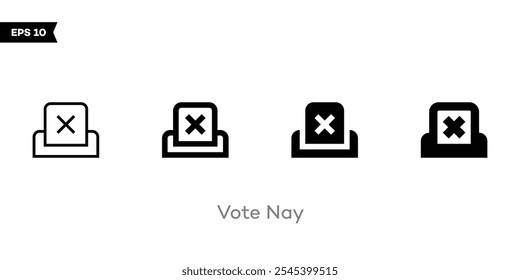 Vector icon design representing the concept of voting. Features elements like a ballot box, checkmark or Crossmark. patriotic sign. symbolizing democracy, elections, and civic engagement. America.