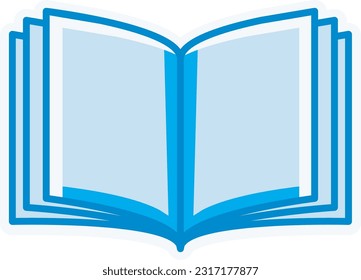 vector icon design with the shape of an open book, this design is on the theme of blockchain technology and can be used as a decorative illustration.