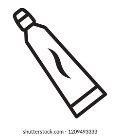 A vector icon design of toothpaste tube
