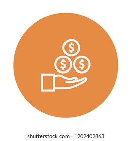 a vector icon design used for business and finance with black line style