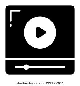 Vector icon design of video streaming in trendy style