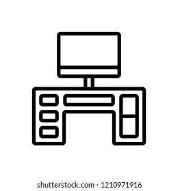 Vector icon for desk 
