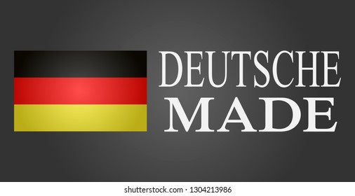 vector icon deutsche made germany flag nation country background design illustration 