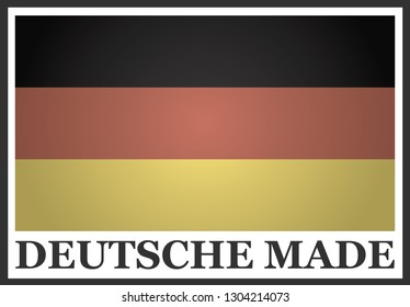 vector icon deutsche made germany flag nation country background design illustration 