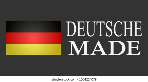 vector icon deutsche made germany flag nation country background design illustration 