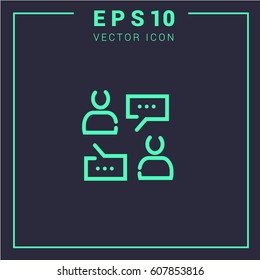 Vector icon dialog. Communication. Chat. Simple web icon.logo design