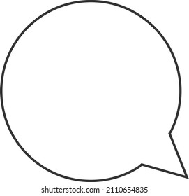 Vector icon of dialogue balloon, speech balloon, comment.