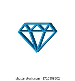 Vector icon diamond
isometric. 3d  sign isolated on white background.