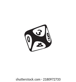 Vector icon dice for boardgames such as DND and RPG in doodle style