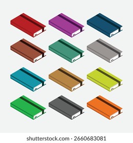 Ícone vetorial de livros coloridos diferentes