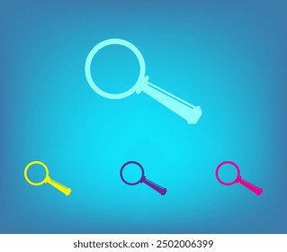 Vector icon of different colors on a blue background