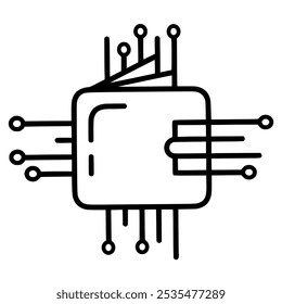 Icono de Vector de billetera digital o electrónica. Símbolo de billetera digital o cripto