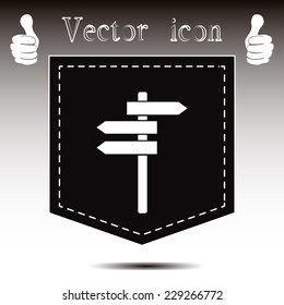 Vector icon Direction road signs 