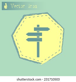 Vector icon Direction road signs 