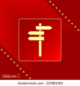 Vector icon Direction road signs 