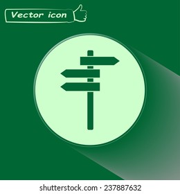 Vector icon Direction road signs 