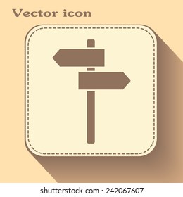 Vector icon Direction road signs 