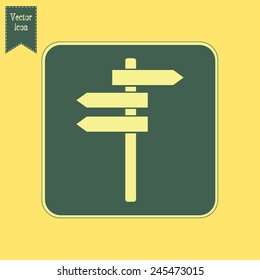 Vector icon Direction road signs 