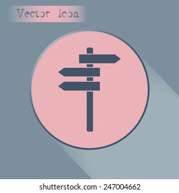 Vector icon Direction road signs 