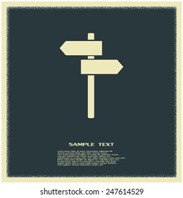 Vector icon Direction road signs 