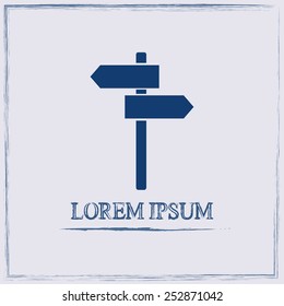 Vector icon Direction road signs 
