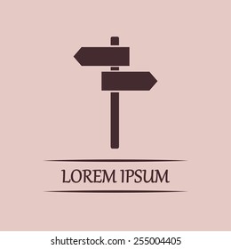 Vector icon Direction road signs 