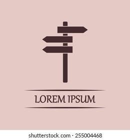 Vector icon Direction road signs 