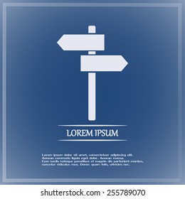 Vector icon Direction road signs 