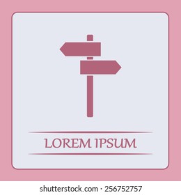 Vector icon Direction road signs 